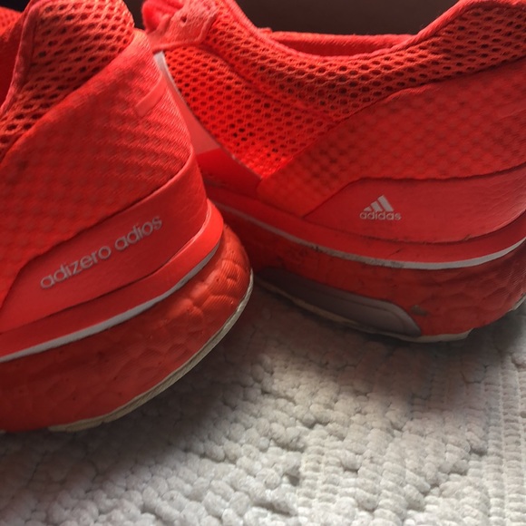 Adidas Mens fluorescent orange boost shoes - Picture 6 of 10